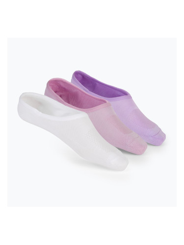 Дамски чорапи SKECHERS Non Terry No Show Liner 3 чифта white/purple