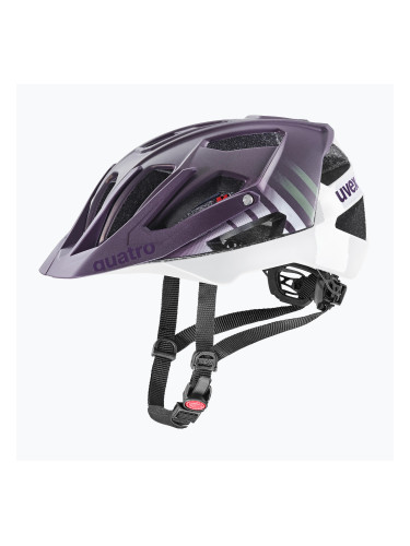 Велосипедна каска UVEX Quatro CC plum/white matt