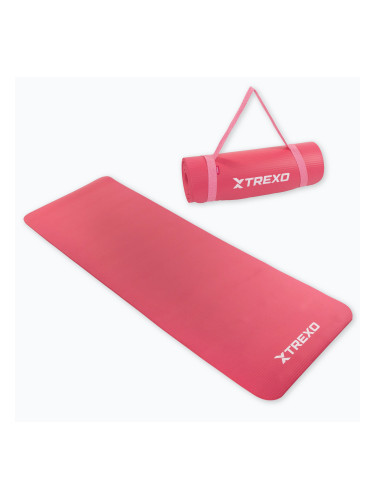 Подложка за упражнения XTREXO NBR 15 mm с с каишка розова