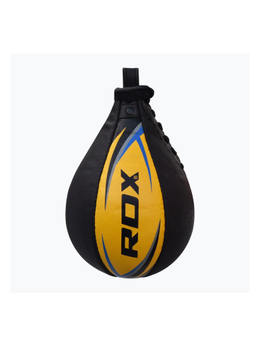 Боксова топка RDX Speed Ball Leather Multi черна и жълта 2SBL-S2YU