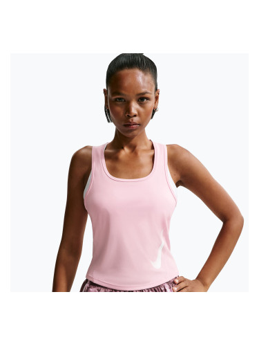 Дамска тениска за бягане Nike Swoosh Run Dri-Fit pink foam/photon dust/white