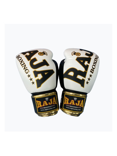 RAJA BOXING Произход Стандартни бели боксови ръкавици от естествена кожа