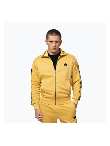Мъжки суитшърт Pitbull Trackjacket Tape Logo Terry Group pale yellow
