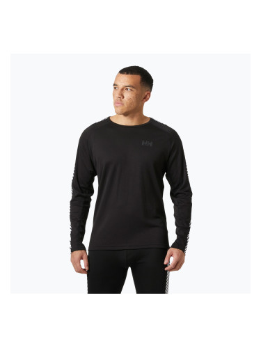 Мъжки Helly Hansen Lifa Active Stripe Crew термо ръкав с дълъг ръкав черен