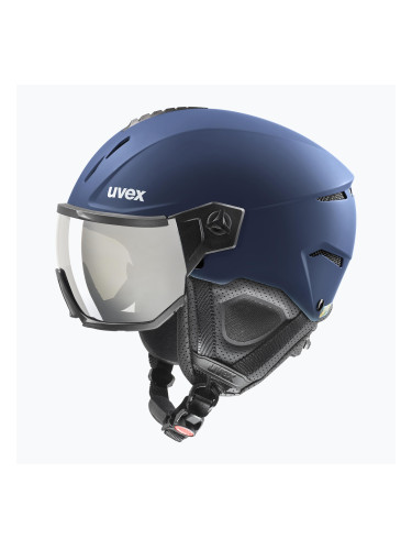 Ски каска UVEX Instinct Visor navy matt/mirror silver/smoke