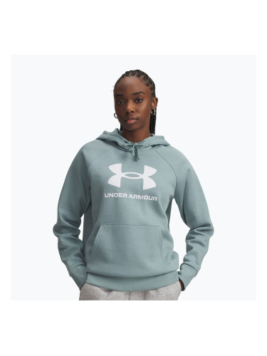 Дамски суитшърт Under Armour Rival Fleece Big Logo Hoody serpentine/white