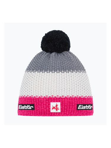 Детска зимна шапка Eisbar Stan Pompon SA pink meliert/white/graumele
