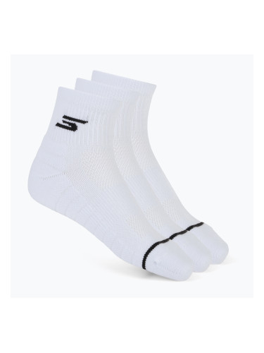 Мъжки чорапи SKECHERS 1/2 Terry Qtr Crew 3 чифта white traditional