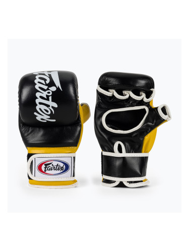 Fairtex Super Sparring Граплинг ръкавици черни/жълти