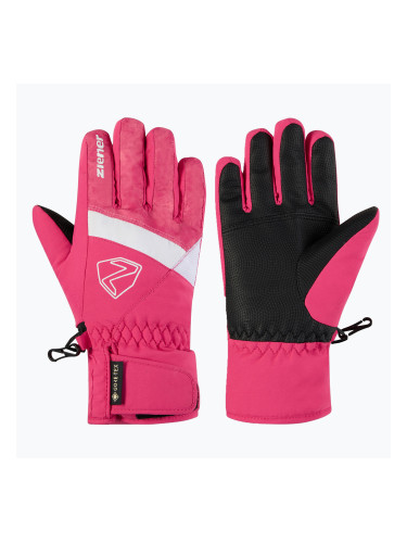 Детски скиорски ръкавици ZIENER Leif GTX-Z tie-dye pop pink