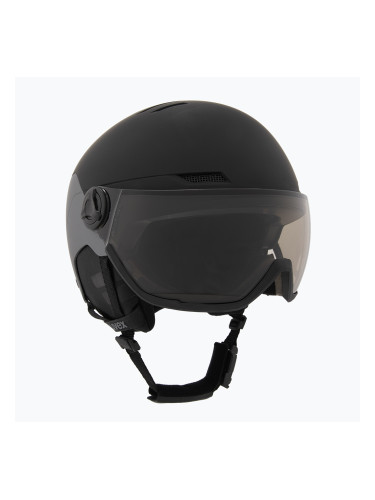 Скиорска каска UVEX Wanted Visor Pro V black/silver matt
