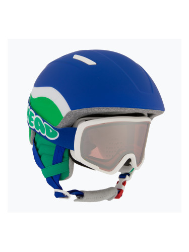 Детска ски каска HEAD Mojo Set + очила Junior blue/green/silver red