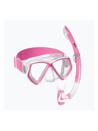 Детски комплект за шнорхелинг Mares Combo Pirate Neon pink/white/clear