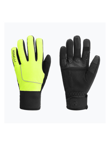 Мъжки ръкавици за колоездене Rogelli Essential Winter Waterproop fluor yellow