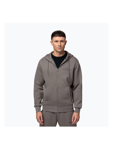 Мъжки суитшърт Pitbull Sampson Hooded Zip Sweatshirt taupe