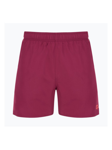 Мъжки бански шорти Arena Fundamentals Boxer R тъмнолилаво/калипсо корал