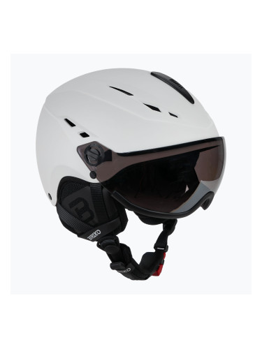 Скиорска каска Briko Elio Visor matt white/black