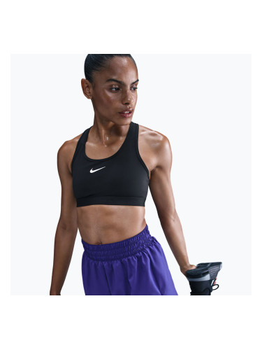 Спортен сутиен Nike Swoosh Medium Support black/white