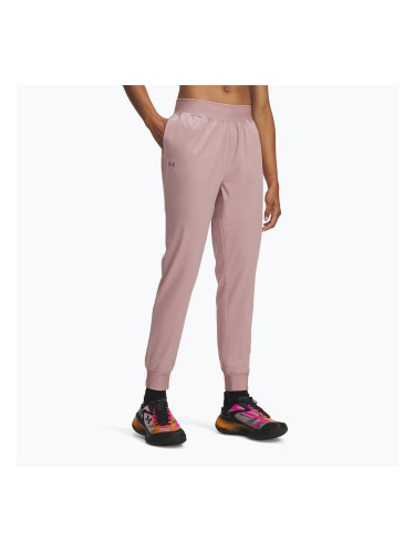 Дамски панталони за тренировка Under Armour Sport High Rise Woven turmaline pink/maroon mist