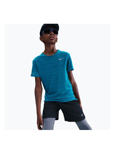 Детска тениска за тренировка Nike Dri-Fit Miler green abyss/green abyss