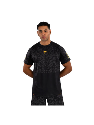 Мъжка тениска за тренировки Venum x Ilia Topuria Unmatched Dry-Tech black/gold