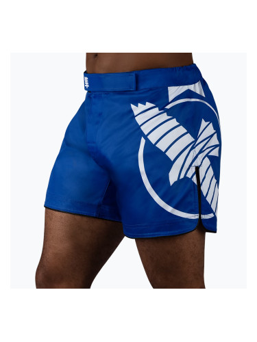 Мъжки тренировъчни шорти Hayabusa Icon Mid-Thigh MMA синьо/бяло