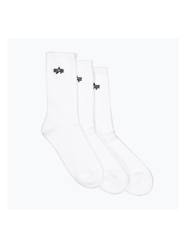 Мъжки чорапи Alpha Industries Basic 3 чифта бели