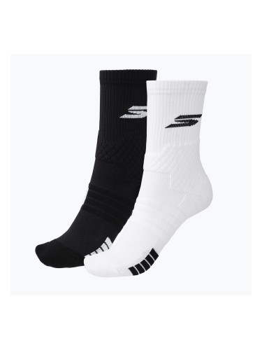 Мъжки чорапи SKECHERS Select Terry Crew 2 чифта white/black