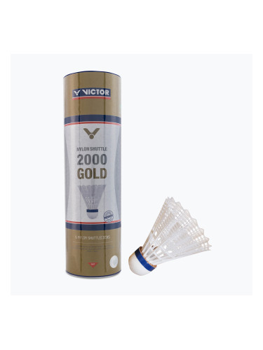 Совалки за бадминтон VICTOR Nylon Shuttle 2000 6 бр. бели 100919
