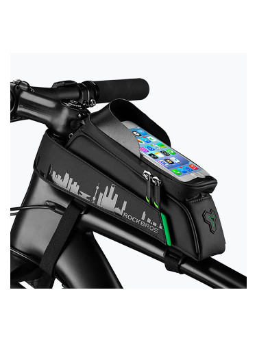 Чанта за рамка на велосипед Rockbros 1,5 л черна