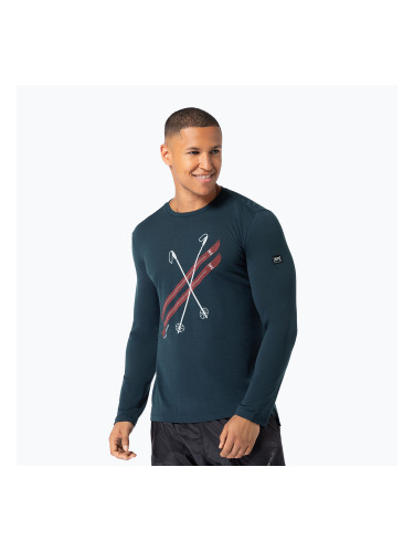 Мъжка блуза с дълъг ръкав Super.Natural Kryssede Ski blueberry/fresh white/high risk red