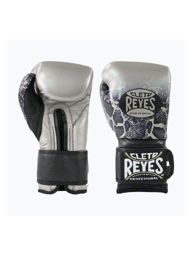 Боксови ръкавици Cleto Reyes Velcro Sparring silver/black