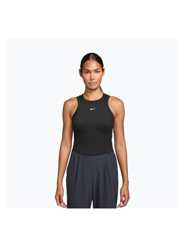 Дамска тениска Nike One Fitted Dri-Fit Cropped Tank thunder black/white