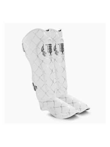 Протектори за подбедрица и стъпала Top King Chain Semi Leather white/silver