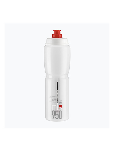 Elite Jet бутилка за велосипед 950 ml прозрачна/червена с лого