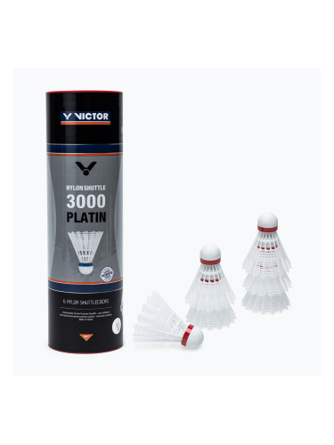 Совалки за бадминтон VICTOR Nylon Shuttle 3000 6 бр. бели 101519
