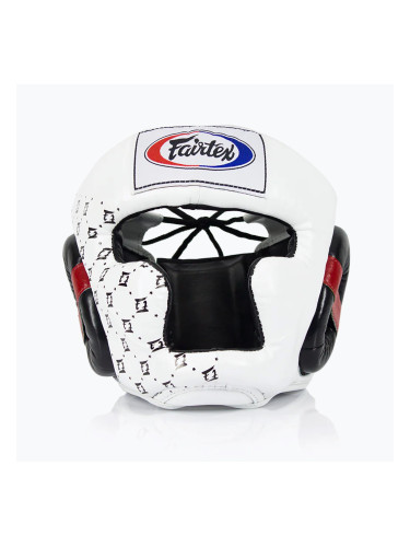 Боксова каска Fairtex Super Sparring white/black