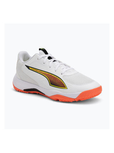 Детски обувки за хандбал PUMA Accelerate 4 Game On Jr puma white/glowing red/ultra blue