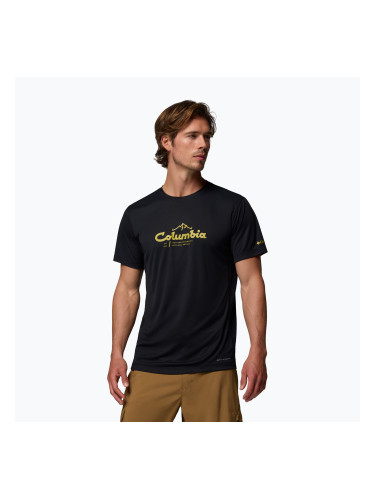 Мъжка тениска Columbia Zero Rules Light Graphic Crew black/scripted peaks