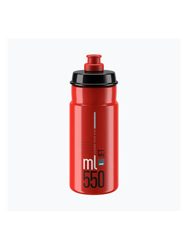 Велосипедна бутилка Elite Jet 550 ml red/grey logo