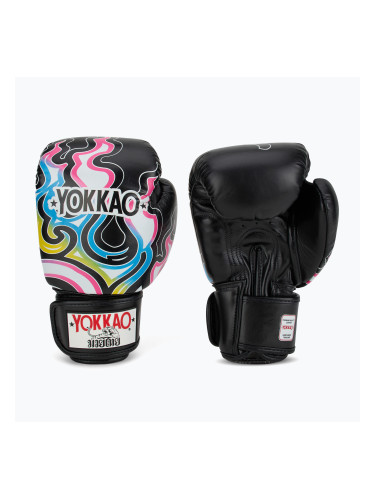 Мъжки боксови ръкавици YOKKAO Flames black