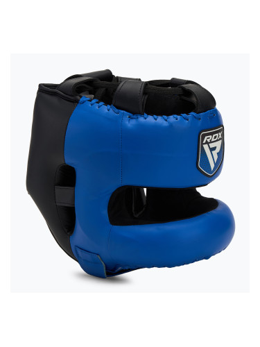 Боксова каска RDX Apex Boxing Head Gear With Nose Protection Bar blue