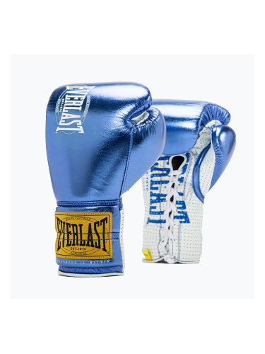 Боксови ръкавици Everlast Fight Leather blue