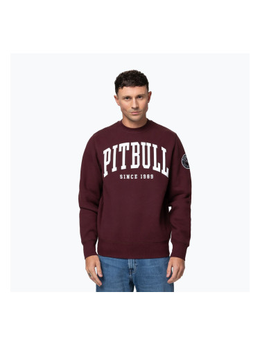Мъжки суитшърт Pitbull Norton Crewneck dark burgundy