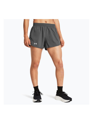 Дамски шорти за бягане Under Armour Fly By 3" castlerock/castlerock/reflective