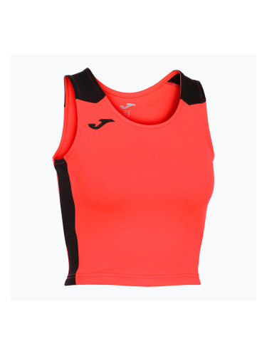 Дамска тениска за бягане Joma Record II Top fluor coral/black