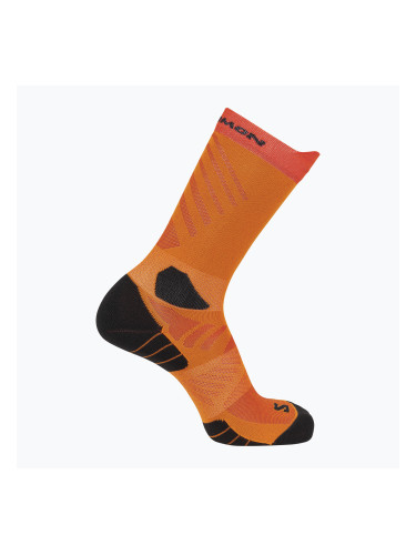 Чорапи Salomon Aero Crew red orange/turmeric