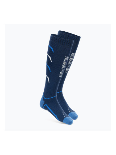 Мъжки скиорски чорапи KADVA Woolan navy blue