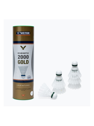 Совалки за бадминтон VICTOR Nylon Shuttle 2000 6 бр. бели 100919