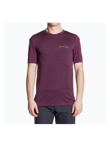 Мъжка колоездачна тениска Endura GV500 Foyle Tech aubergine
